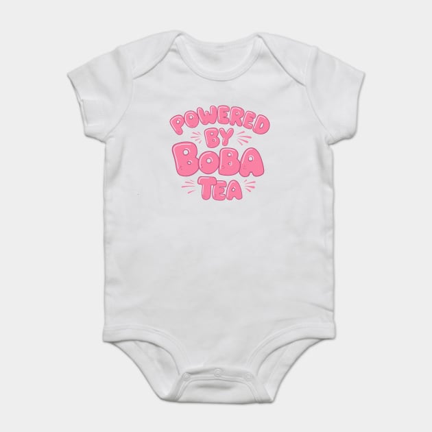 Powered By Boba Tea Baby Bodysuit by CreativeSage